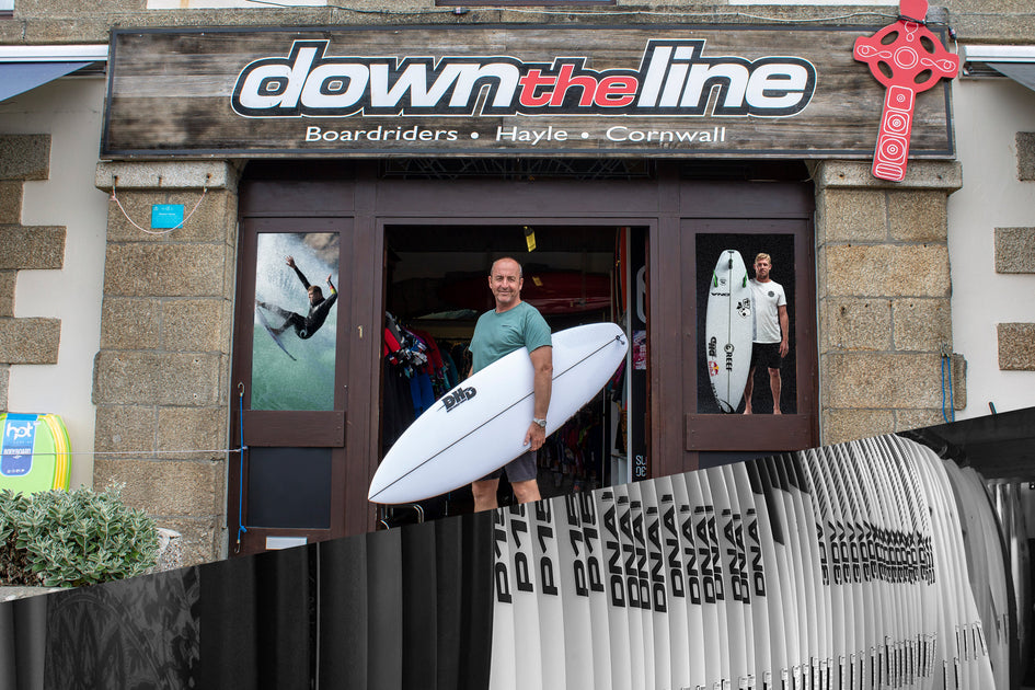 Down the shop line surfboards