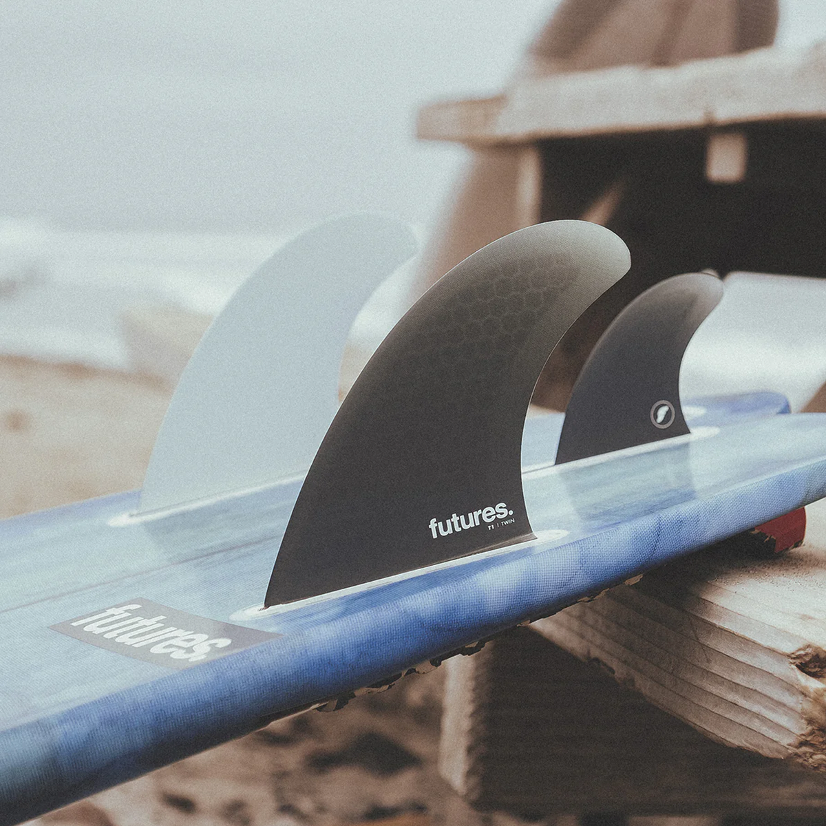 Futures T1 Honeycomb Fiberglass Twin Fin + Trailer – DHD Surf