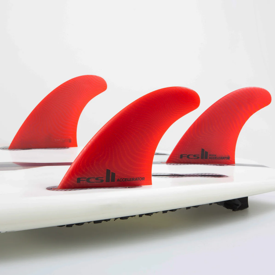FCS II Accelerator Neo Glass Tri Fin Set – DHD Surf