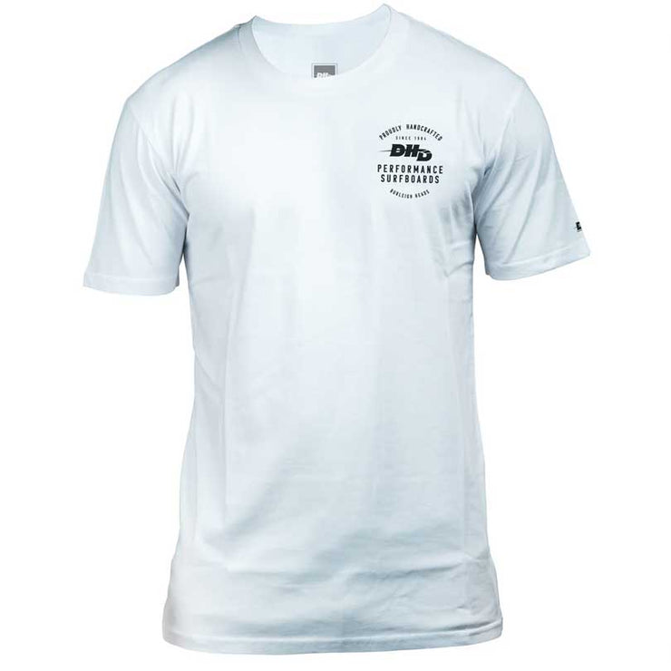 DHD Proudly Handcrafted Surfboards T-shirt WHITE/Black