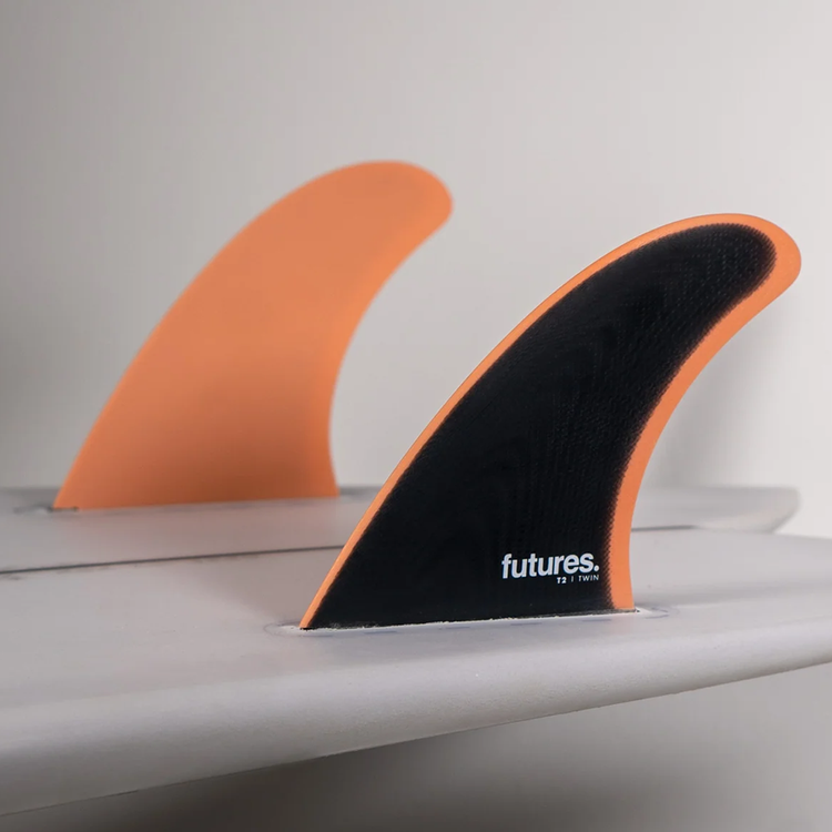 Futures T2 Fiberglass Twin Fin – DHD Surf