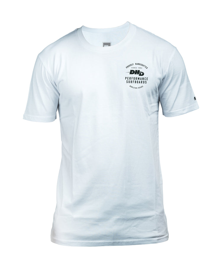 DHD Proudly Handcrafted Surfboards T-shirt WHITE/Black